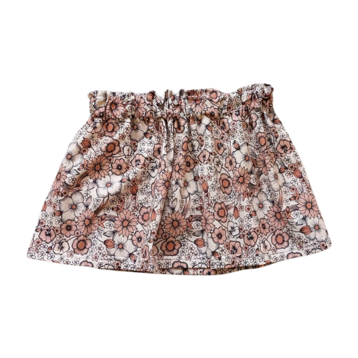 Skirt | Beige combination flower