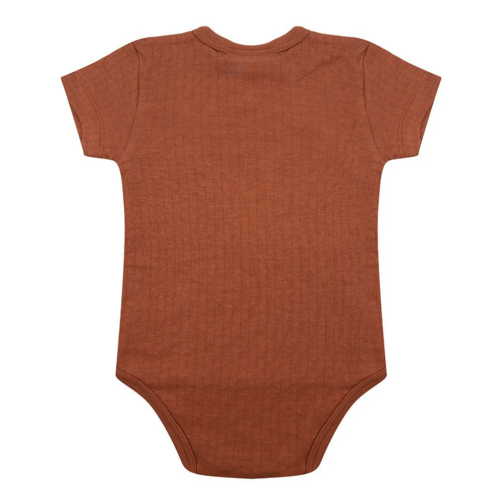 Short Sleeve Bodysuit - Amber Brown