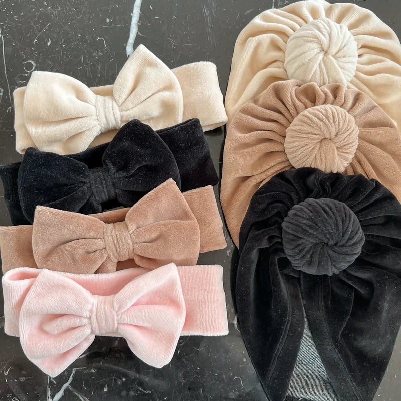 Livia Hairband | Velvet Bow Black