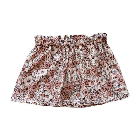 Skirt | Beige combination flower