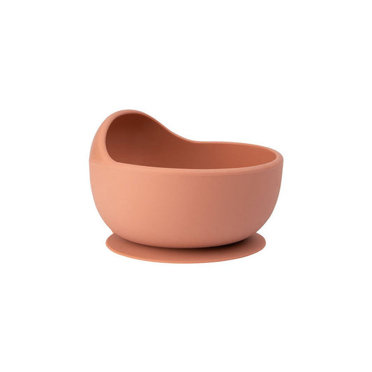 Silicone Bowl + Spoon/Fork - Amber Brown