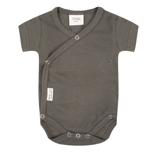 Bodysuit Short Sleeve Rib - Dusty Olive