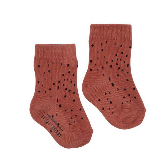 Baby Socks Dots - Canyon Clay
