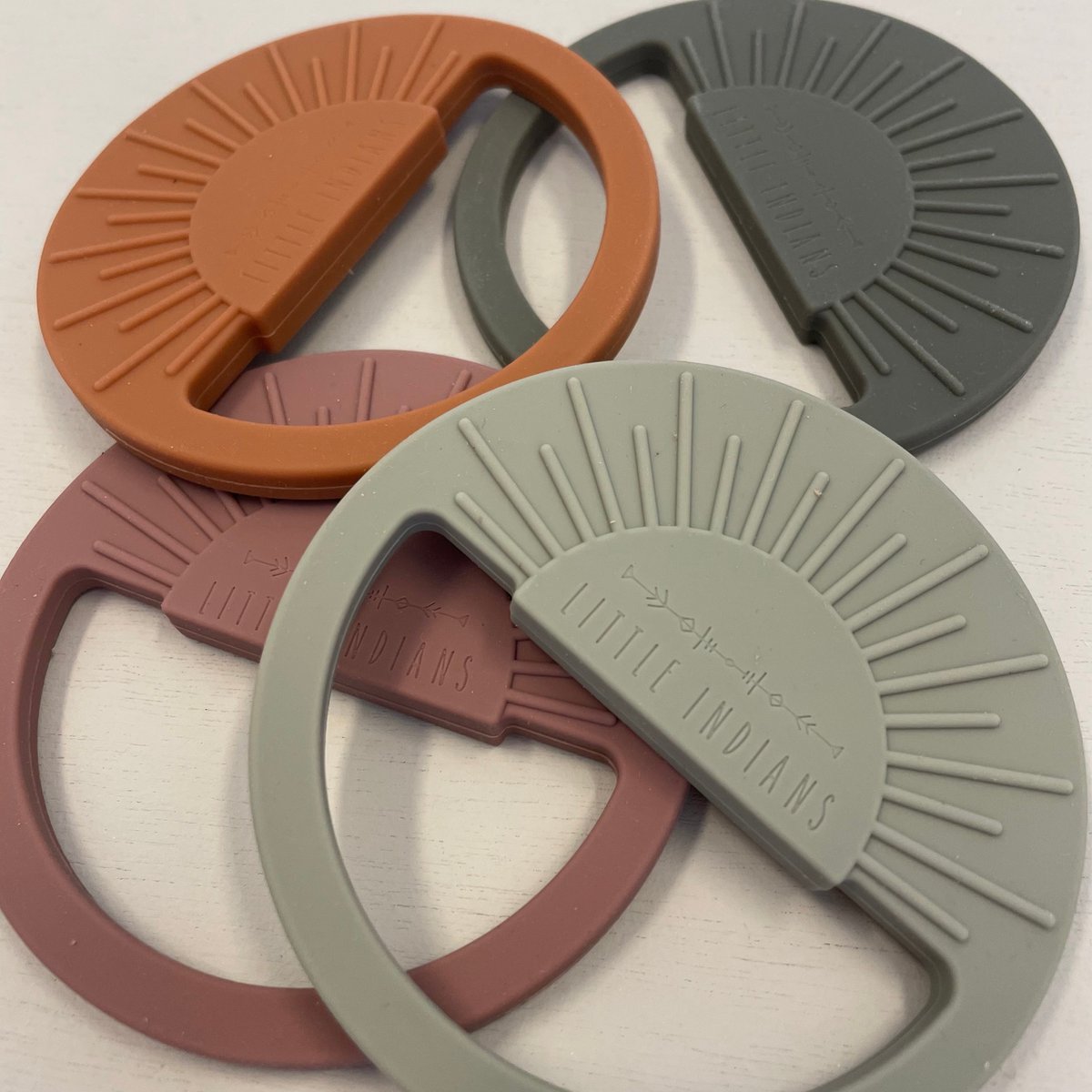 Silicone Teething Ring - Amber Brown