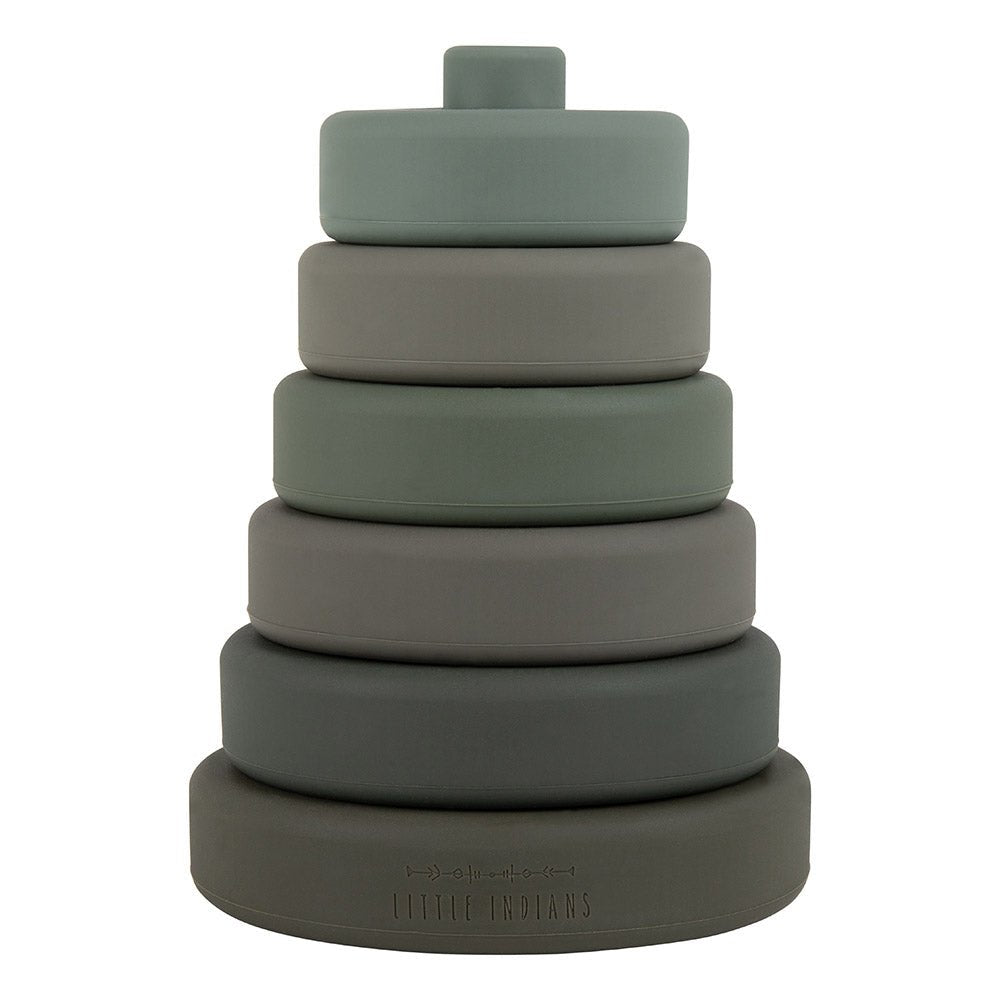 Silicone stacking tower - Dusty Olive