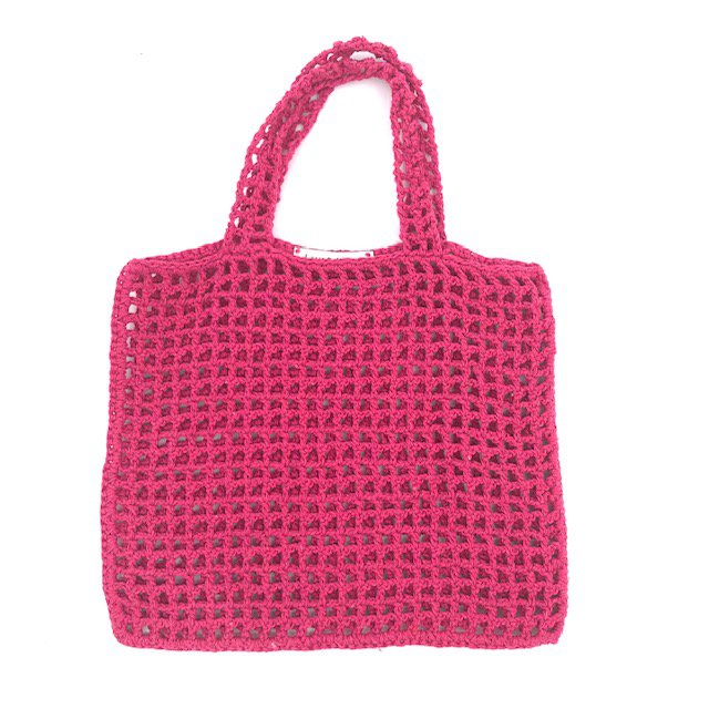 Luna-Leena bag kids pink - organic cotton - hand crochet in Nepal
